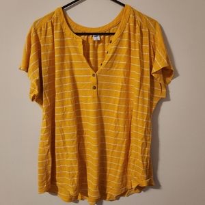Old Navy Yellow Shirt with Stripes